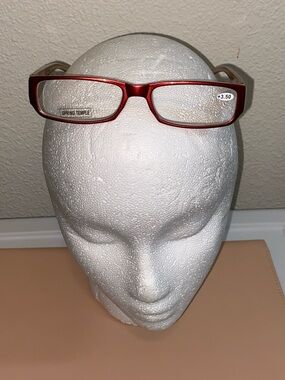 2/$30 JM NEW YORK Amber Tinted Rectangular Reading Glasses (+3.50)